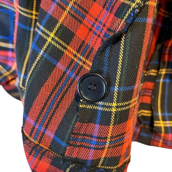 ASO CLUELESS 90s Rampage Tartan Plaid Preppy Grunge Cute Goth Heritage Blazer LG - Picture 9 of 9